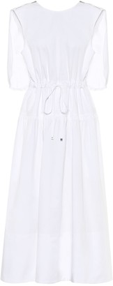 Tibi Organic-cotton caped midi dress