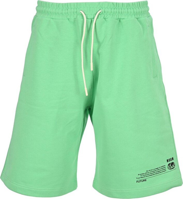 MSGM Logo Printed Drawstring Shorts