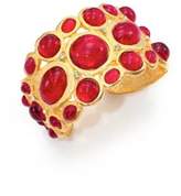 Thumbnail for your product : Kenneth Jay Lane Sculpted Red Cabochon Bracelet