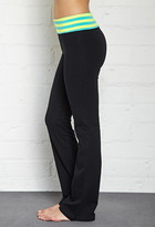 Thumbnail for your product : Forever 21 Active Striped Fit & Flare Yoga Pants