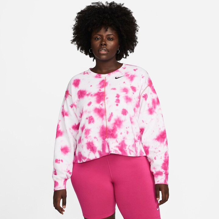 Nike Women's Sportswear Oversized Fleece Tie-Dye Crewneck Sweatshirt (Plus  Size) - ShopStyle