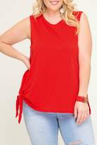Thumbnail for your product : She + Sky Sleeveless Top with Side Tie Detail