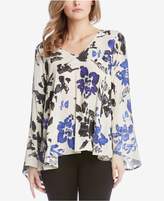Thumbnail for your product : Karen Kane Floral-Print Bell-Sleeve Top