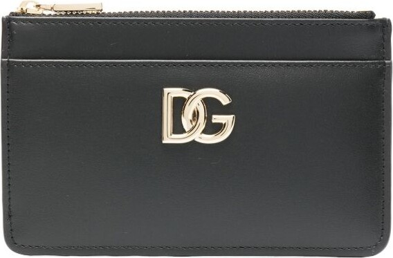 Dolce & Gabbana Black Logo Leather Card Holder