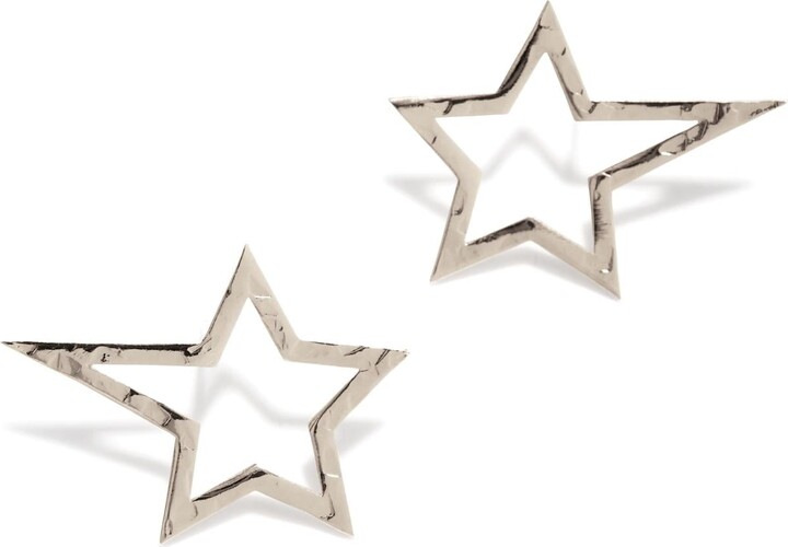 Jaredjamin Small Silver Shooting Star Dust Post Earrings