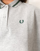 Thumbnail for your product : Fred Perry oversized pique shirt in grey