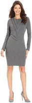 Thumbnail for your product : Vince Camuto Long-Sleeve Pin-Tuck Sheath