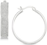 Thumbnail for your product : Simone I. Smith Glitter Hoop Earrings in Sterling Silver
