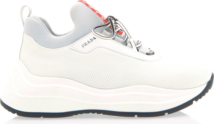 Prada Neoprene And Rubber Sneakers - ShopStyle