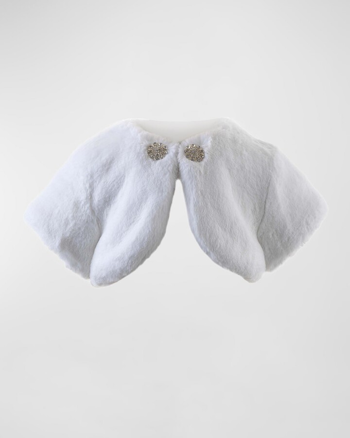 Rachel Riley Girl's Diamante Faux Fur Bolero, Size 2-12