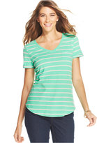 Thumbnail for your product : Style&Co. Striped V-Neck Tee