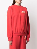 Thumbnail for your product : Sporty & Rich Logo-Print Cotton Sweatshirt