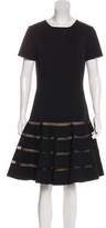 Thumbnail for your product : Oscar de la Renta Eyelet-Accented Knee-Length Dress