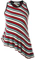 Thumbnail for your product : Philosophy di Lorenzo Serafini asymmetric striped knitted blouse