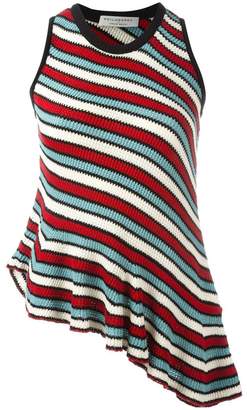 Philosophy di Lorenzo Serafini asymmetric striped knitted blouse