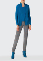 Thumbnail for your product : Akris Punto Wool-Cashmere Ribbed Cardigan Sweater
