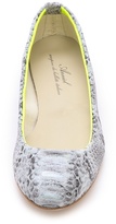Thumbnail for your product : Anniel Neon Trim Embossed Flats