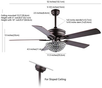 Jonathan Y Designs Cammy 52In 3-Light Traditional Transitional Iron Led Ceiling Fan