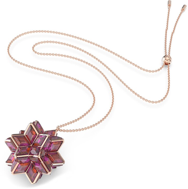 CS-DB Pendants Pink Crystal Colar Pearl Silver Necklaces