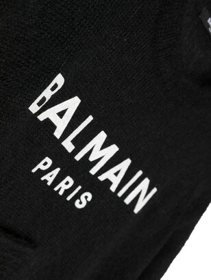 Balmain Kids Logo-Print Long-Sleeved Sweater