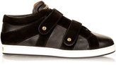 Thumbnail for your product : Jimmy Choo Yuko black leather and suede low-top sneaker