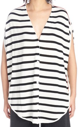 MM6 MAISON MARGIELA Asymmetric Striped Top