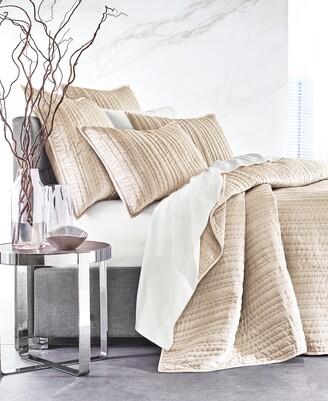 Hotel Collection Closeout! Variegated Stripe Velvet Coverlet, King, Created for Macy's