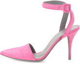 Thumbnail for your product : Alexander Wang Lovisa Suede Ankle-Wrap Pump, Flamingo Pink