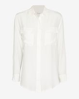 Thumbnail for your product : Equipment Two Pocket Signature Silk Blouse