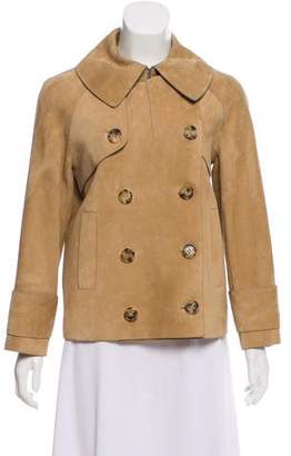 Michael Kors Suede Double-Breasted Jacket