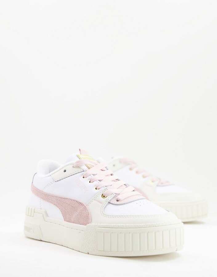 Puma Cali Sport trainers in white and pink - ShopStyle Activewear