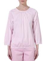 Thumbnail for your product : Stefanel Striped Cotton Poplin Blouse
