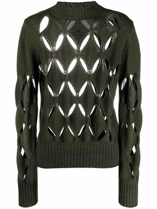 Stefan Cooke Diamond Slashed knitted jumper - ShopStyle Sweaters