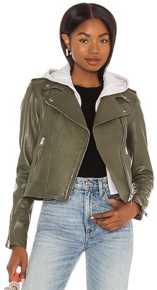 olive faux leather jacket