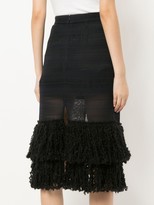 Thumbnail for your product : Rokh Front Slit Fringed Skirt