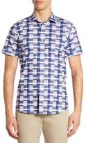 Thumbnail for your product : Saks Fifth Avenue MODERN Colorblock Woven Short Sleeve Button-Down Shirt