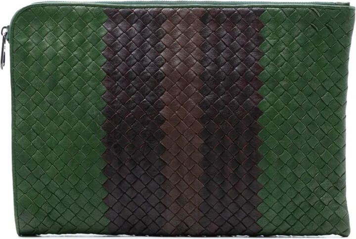 Bottega Veneta Pre-Owned 2012-2025 Tricolor Nappa Intrecciato clutch bag