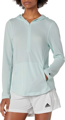 Hi-Tec Women's Harrison Geo Breathable Mesh 1/2 Zip Long Sleeve Hoodie Sweatshirt