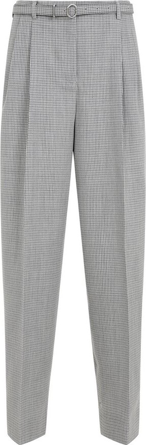 Jil Sander Checked Belted Trousers