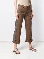Thumbnail for your product : Fabiana Filippi Cropped Side Stripe Trousers