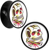 Thumbnail for your product : Body Candy Acrylic Colorful Skull Saddle Plug Pair 9/16"