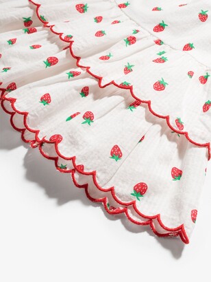 Stella McCartney Kids Tiered Strawberry-Print Blouse