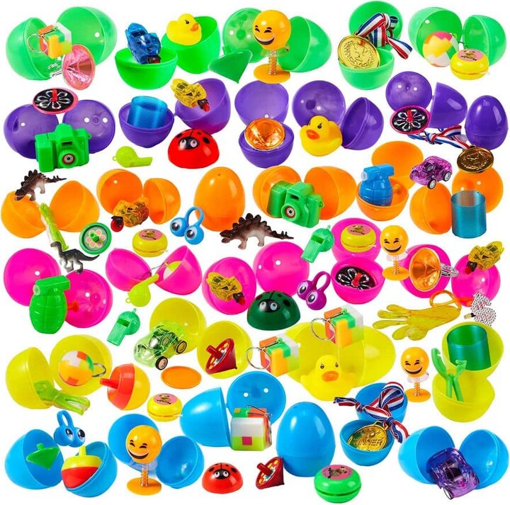 Joyfy 2.3 in. H 48 Colorful Prefilled Easter Eggs with toys