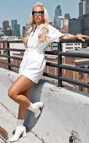 Thumbnail for your product : PrettyLittleThing Light Wash Shorts Denim Playsuit