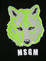 Thumbnail for your product : MSGM Kids wolf embroidered sweatshirt