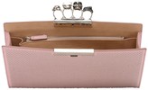 Thumbnail for your product : Alexander McQueen Skull Four Ring Flat Leather Clutch