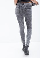 Thumbnail for your product : Forever 21 Diamond-Paneled Moto Jeans