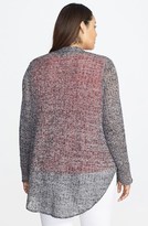 Thumbnail for your product : Eileen Fisher Delave Linen Mesh Long Cardigan (Plus Size)