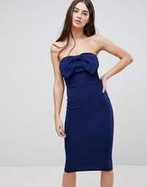 Thumbnail for your product : AX Paris Bow Front Midi Bow Bodycon Dress