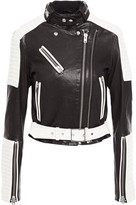 Thumbnail for your product : IRO Lukka Two-tone Leather Biker Jacket